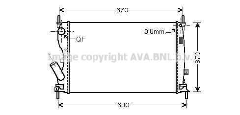 AVA QUALITY COOLING Радиатор, охлаждение двигателя FDA2408